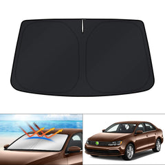 KUST front-fit Jetta windshield covering shows exact fit and full protection