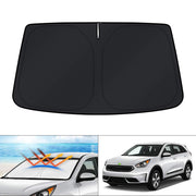 KUST full-coverage windshield shade on Kia Niro reduces cabin heat