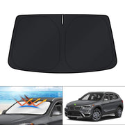 KUST front view of sunshade showing full windshield coverage and perfect fit