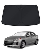KUST front packaging for Mazda 3 sun shade showing fit and protection