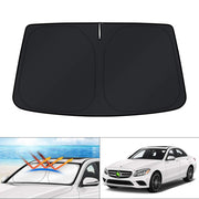 KUST front view showing full sun shade cover protecting windshield and interior