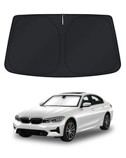 KUST front view on BMW 3 Series windshield showing full coverage and protection