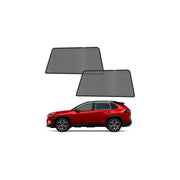 KUST rear side shade installed on RAV4 showing secure fit and sun reduction