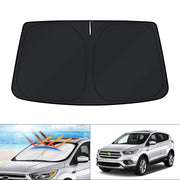 KUST front view of windshield shade showing full coverage and tidy fit