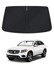 KUST front view of sun shade in packaging showing fit and protection