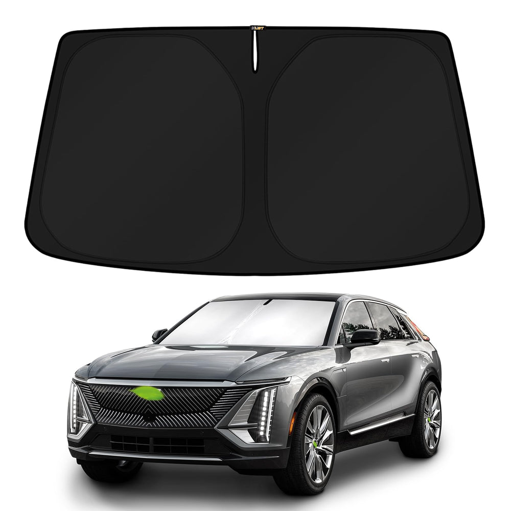 KUST front view of sun shade showing full windshield coverage and perfect fit