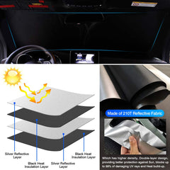 KUST shade folded compactly for easy storage and quick reuse