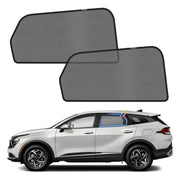 KUST rear window shade on Sportage showing snug fit and privacy