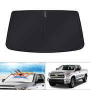 KUST front view on Tundra windshield showing full custom fit and heat reduction