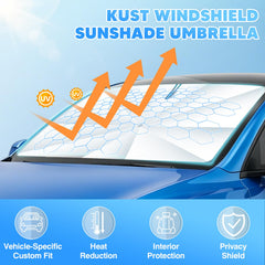 KUST umbrella ribs close-up highlights 10 metal ribs for stronger shape retention