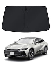 KUST front packaging on Toyota Crown windshield showing perfect fit and protection