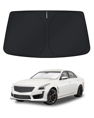 KUST front view of custom-fit windshield shade showing full coverage benefit