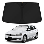 KUST front view on VW Golf windshield showing full coverage and heat reduction