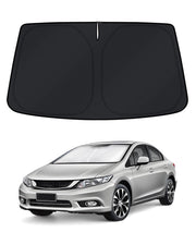 KUST front view on Honda Civic windshield showing full coverage and protection