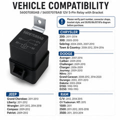 Kwaich relay closeup of 30/85/86/87/87a terminals for accurate fit benefit
