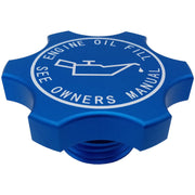 kweiny front view blue anodized cap showing durable finish and fit