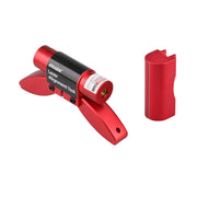 Kylazer front view showing compact red housing and controls for quick alignment