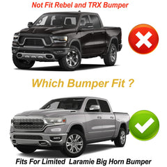 KYYET bracket mounted on Ram 1500 bumper showing proper fit benefit