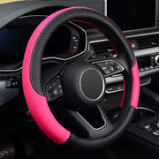 LABBYWAY front view of pink steering cover showing sleek design and protection