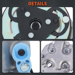 labwork oil fill port indicating pre-filled PAG46 oil, simplifies installation