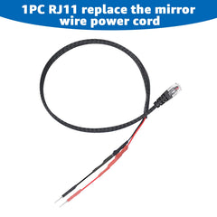 Lakapre pin taps inserted into mirror harness for no-cut install