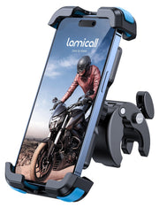 Lamicall front view showing handlebar mount and secure grip benefit