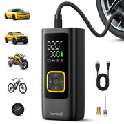 Lamicall front view compact inflator showing portable design and quick inflation benefit