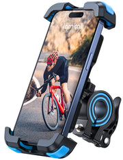 Lamicall front view on handlebar showing stable phone mounting benefit