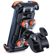Lamicall front view on handlebar showing secure mount and easy access