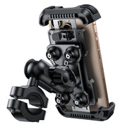 Lamicall front view mounted on handlebar showing secure hold and stability