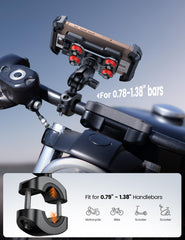 Lamicall handlebar clamp installation demonstrating secure fit and anti-theft screws for safety