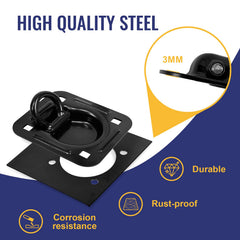 lanbos swivel d-ring lifted to show ring movement and versatile strap alignment