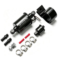 Lanotech front view metal fuel pump showing compact durable design and reliable output