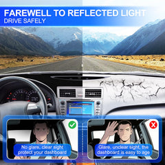 Lantiverse installed on Camry dashboard improving visibility and reducing glare