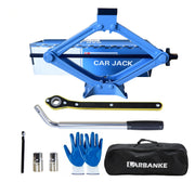 LARBANKE front view scissor jack showing compact design and easy storage benefit