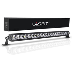 LASFIT 22-inch front view showing full LED bar and bright beam benefit