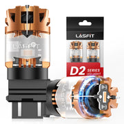 LASFIT front packaging showing 3157 amber bulbs and benefits