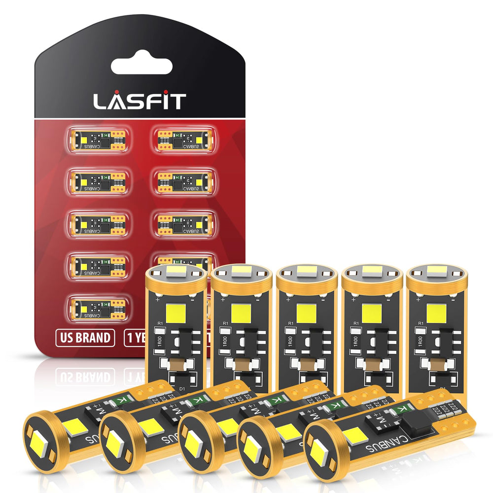 LASFIT front view of 10-pack bulbs showing product and packaging benefit visibility
