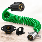 LATCH.IT front view of 7-to-6 adapter showing durable housing and connectors for reliable towing