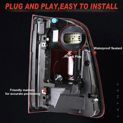 Lathsy tail light seal and gasket closeup ensuring weather resistance and reduced fogging