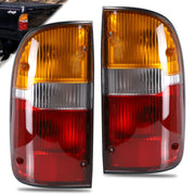 Lathsy front view of left and right tail light assemblies showing OE-fit