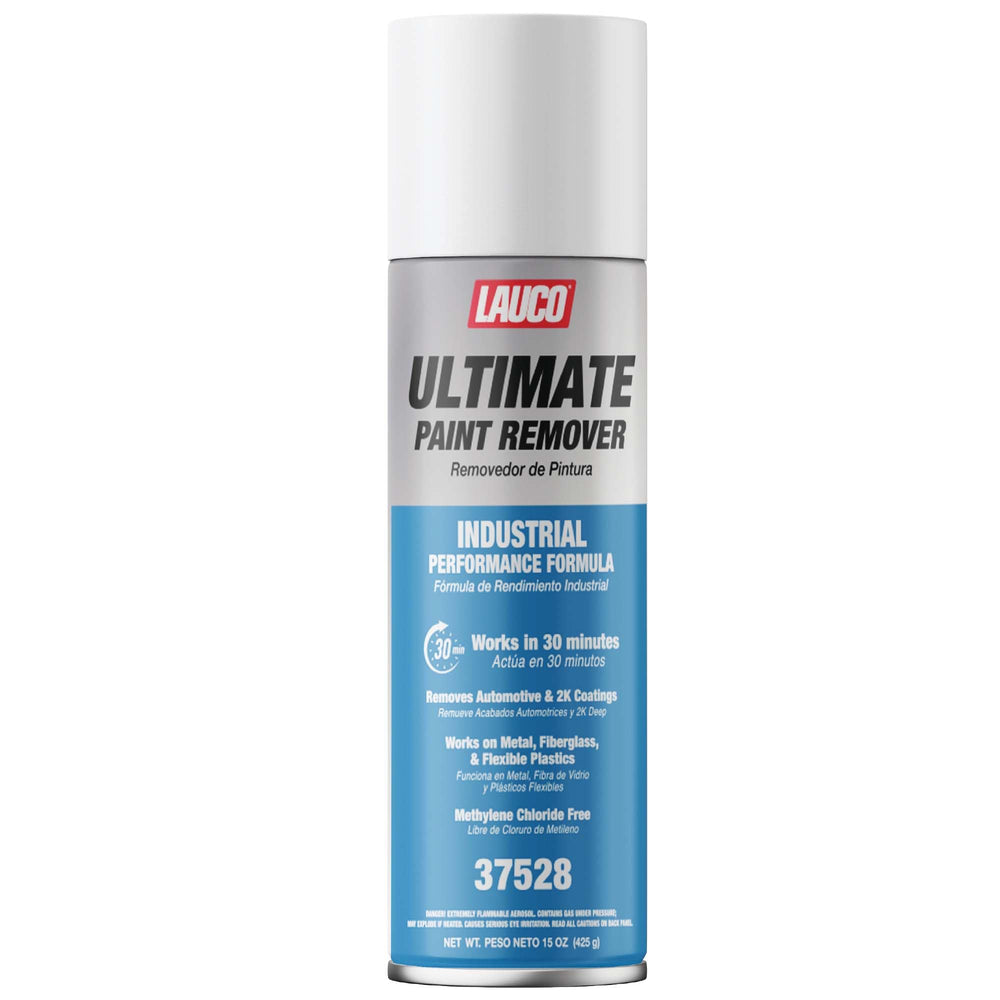 LAUCO front can spray showing label and usable benefit