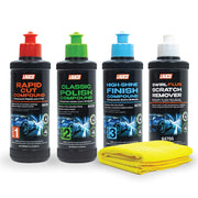 LAUCO front packaging showing full 3-step kit and towel, professional restoration benefit