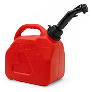 LAUCO front view of gas can showing compact, portable design and capacity