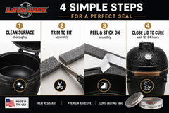 LavaLock unrolled 15ft gasket length demonstrating enough material for multiple seals