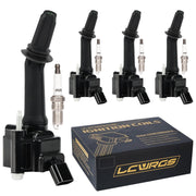 LCWRGS front packaging showing complete coil pack and spark plug kit, clear fitment benefit