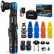 LDHTHOPI front view of complete cordless polisher kit showing portability and components