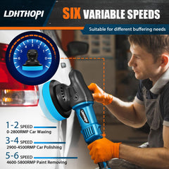 LDHTHOPI eight detachable pads laid out for versatile polishing uses
