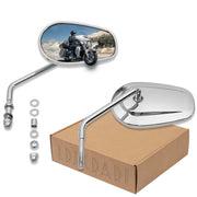 LDJXDADI chrome mirror front view showing polished finish and style benefit