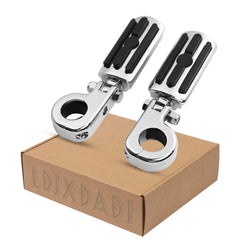 LDJXDADI chrome footpegs front view showing styling and durable finish